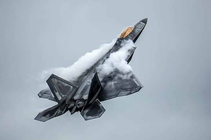 pesawat terbang, kendaraan, militer, pesawat militer, F-22 Raptor, Wallpaper HD