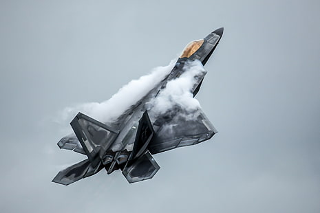 самолет, превозно средство, военен, военен самолет, F-22 Raptor, HD тапет HD wallpaper