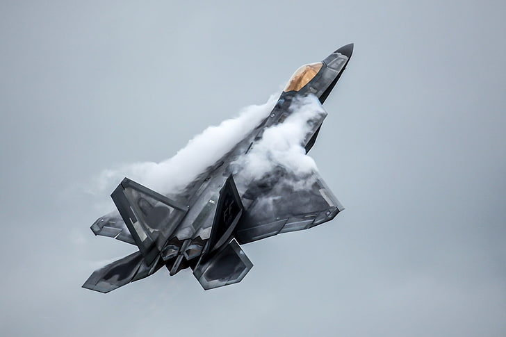 F-22 Raptor, военен, военен самолет, самолет, превозно средство, HD тапет