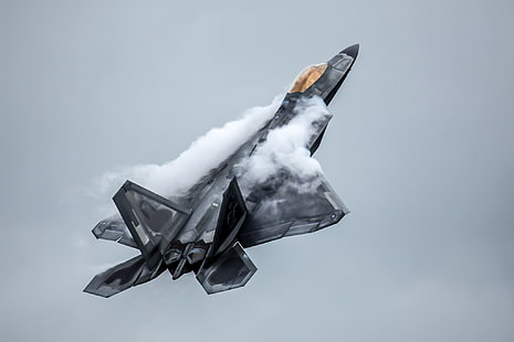 F-22 Raptor, wojskowy, wojskowy, samolot wojskowy, samolot, pojazd, Tapety HD HD wallpaper