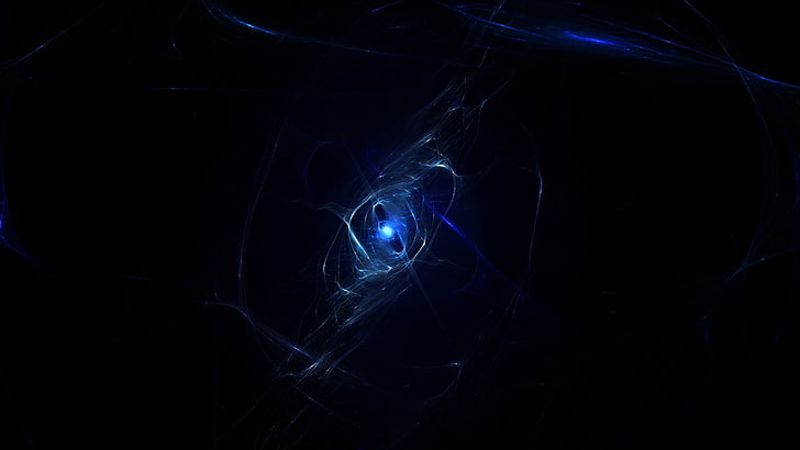 illustration de lumière bleue, abstrait, fractale, art numérique, artwork, Fond d'écran HD