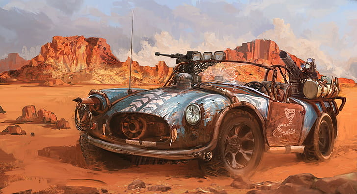 Old Car, Artwork, Vehicles, old car, artwork, vehicles, 1920x1041, HD wallpaper
