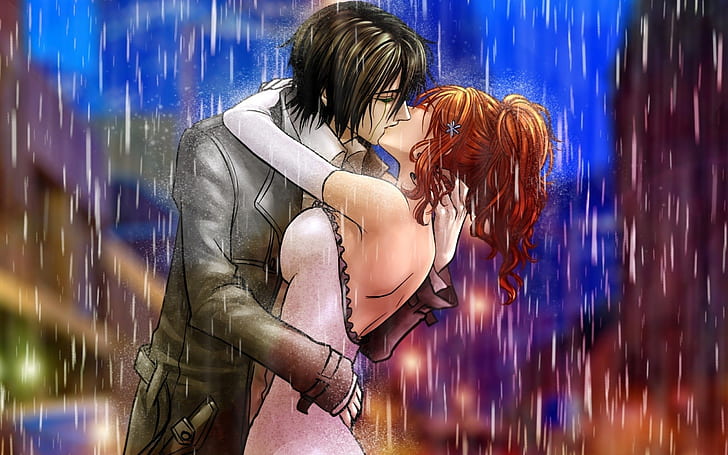 Love Rain Bleach Kissing Inoue Orihime Drawings Anime Wallpaper 2560 × 1600, HD tapet
