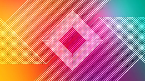  line, background, figure, yellow, pink, lines, rhombus, fon, figures, HD wallpaper HD wallpaper