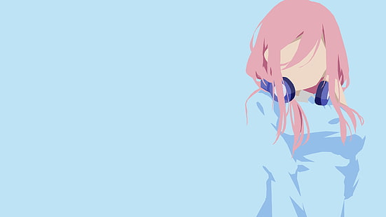 Anime Girls, Anime, 5-toubun no Hanayome, Nakano, Miku, Minimalismus, HD-Hintergrundbild HD wallpaper