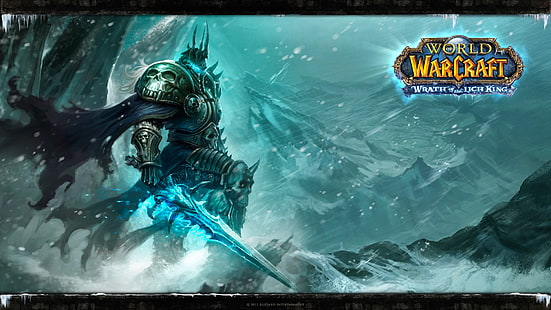 Logotipo de World of Warcraft, Blizzard Entertainment, Warcraft, World of Warcraft, Arthas, World of Warcraft: Wrath of the Lich King, videojuegos, Fondo de pantalla HD HD wallpaper