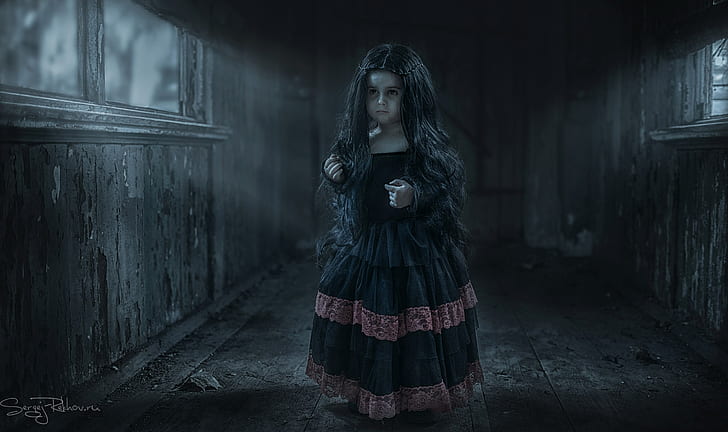 spooky, children, dark, HD wallpaper