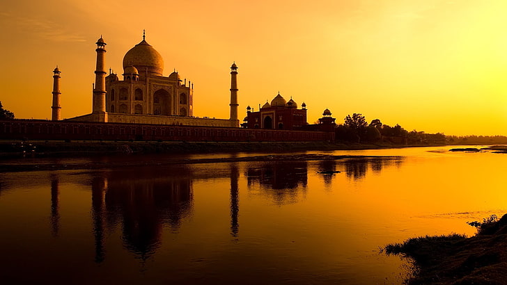 Taj Mahal, India, Taj Mahal, India, struttura, punto di riferimento, Sfondo HD