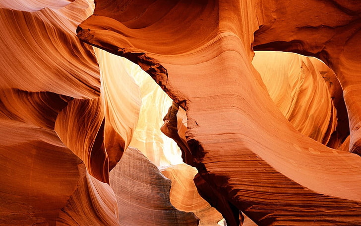 décor de table en bois marron et blanc, canyon, désert, formation rocheuse, lumière du soleil, Grand Canyon, Arizona, Fond d'écran HD