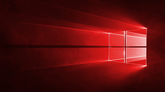 Windows 10 Red en 4K, Windows, Windows 10, 4k, rojo, original, Fondo de pantalla HD HD wallpaper
