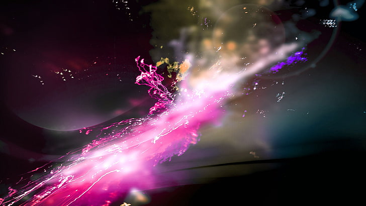 rosa abstrakte Tapete, Zusammenfassung, Fantasiekunst, bunt, HD-Hintergrundbild