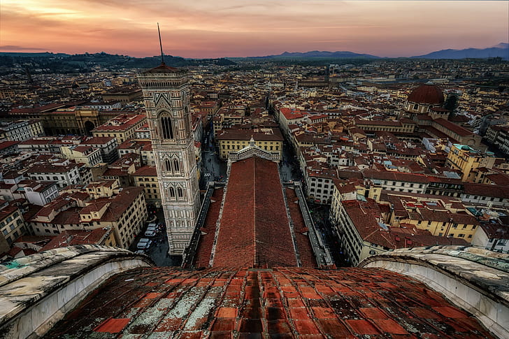 Italia, Florencia, paisaje urbano, Fondo de pantalla HD