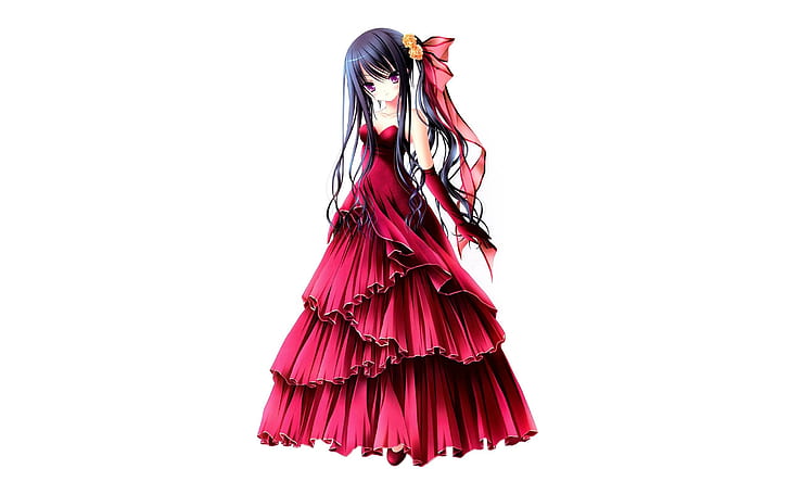 Anime Girl Red Black Dress 4K HD Anime Girl Wallpapers