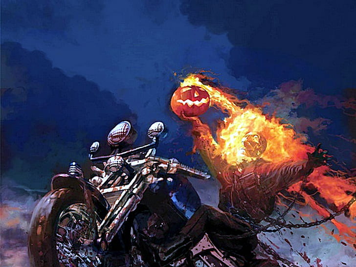 Ghost Rider HD, bandes dessinées, fantôme, cavalier, Fond d'écran HD