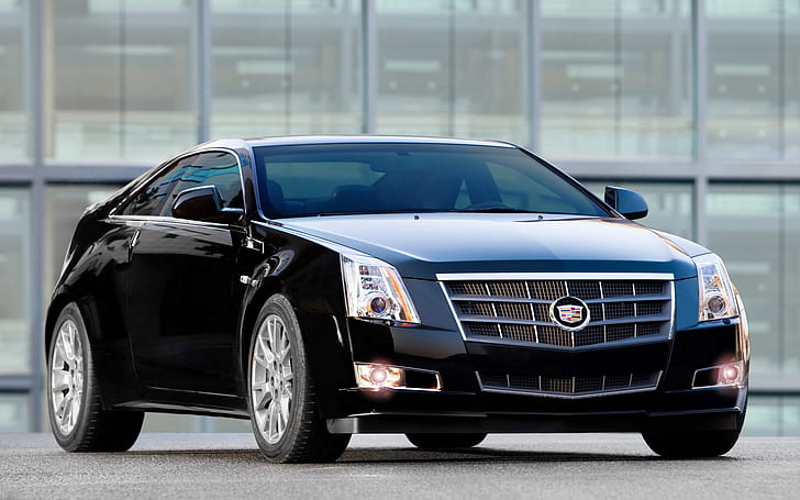Luxe Black Cadillac CTS Coupé, coupé, cadillac, noir, luxe, voitures, Fond d'écran HD