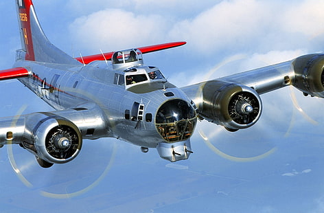 Bombardeiros, Boeing B-17 Flying Fortress, Aeronaves, Boeing, HD papel de parede HD wallpaper
