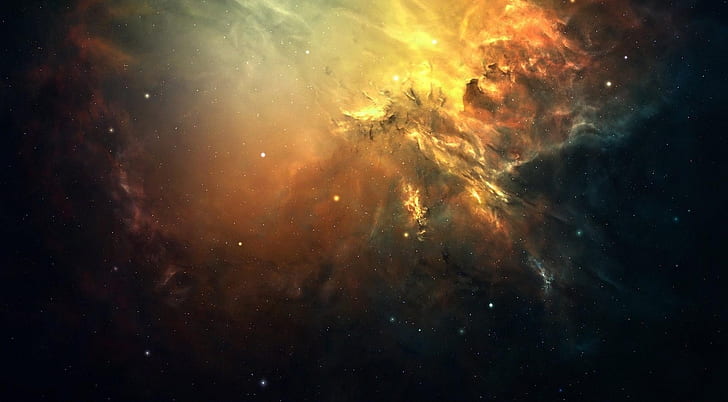 galaxy, space, light, stars, nebula, HD wallpaper