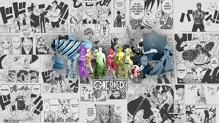 One Piece, Brook (One Piece), Choper, Franky (One Piece), Monkey D. Luffy, Nami (One Piece), Nico Robin, Roronoa Zoro, Sanji (One Piece), HD tapet