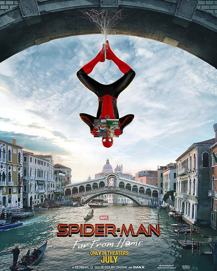 Spider-Man Far From Home, Spider-Man, Peter Parker, Tom Holland, Marvel Cinematic Universe, Marvel Comics, HD wallpaper