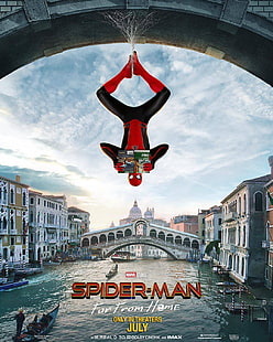 Spider-Man Jauh Dari Rumah, Spider-Man, Peter Parker, Tom Holland, Marvel Cinematic Universe, Marvel Comics, Wallpaper HD HD wallpaper