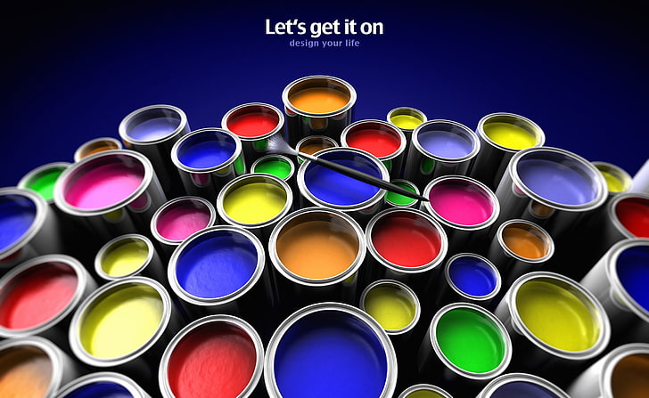 Paint Buckets, assorted-color paint can lot, Aero, Colorful, Paint, Buckets, HD wallpaper