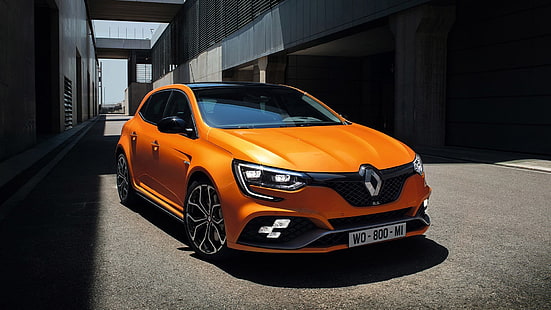 Renault, Renault Megane, Hatchback, Orange Car, Renault Mégane, Fondo de pantalla HD HD wallpaper