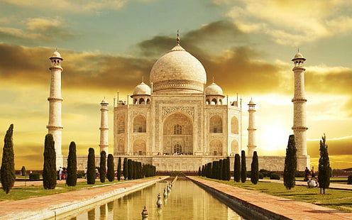 Taj Mahal Indie, taj mahal, mahal, indie, podróże i świat, Tapety HD HD wallpaper