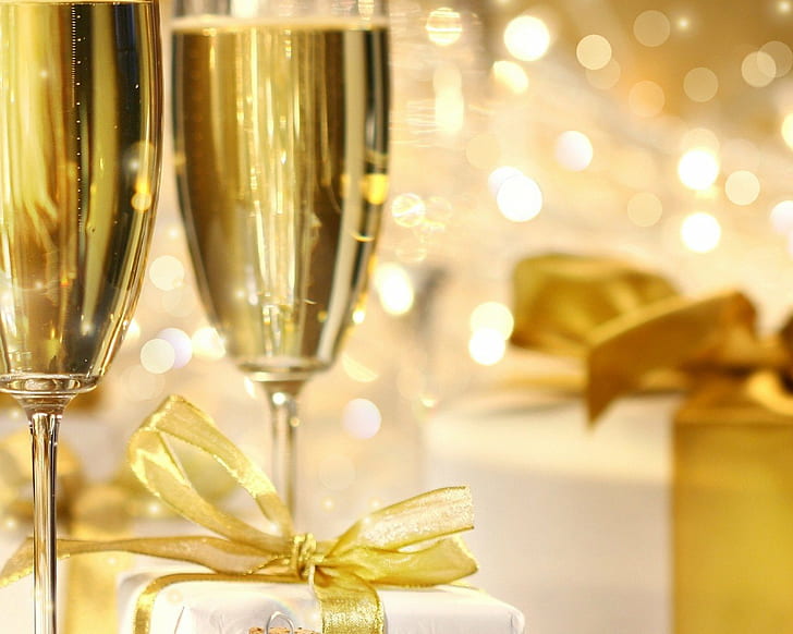 regali di vetro di champagne, Sfondo HD