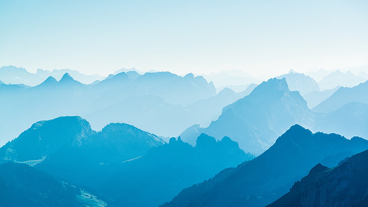 Fotografie der Berge, Landschaft, Natur, Alpen, Berge, Nebel, HD-Hintergrundbild