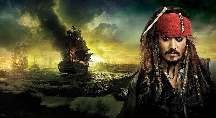 Johnny Depp, Pirates Of The Caribbean On..., Jack Sparrow, Movies, Pirates Of The Caribbean, johnny depp, on stranger tides, pirates of the caribbean 2011, pirates of the caribbean on stranger tides, movie 2011, HD wallpaper
