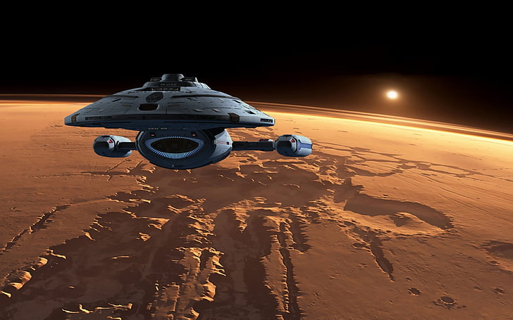 USS Enterprise, Star Trek, USS Voyager, pesawat ruang angkasa, luar angkasa, Wallpaper HD