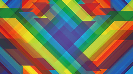 многоцветные абстрактные цифровые обои, абстрактные, разноцветные, HD обои HD wallpaper