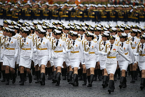 holiday, victory day, parade, red square, Russia, military, defense, May 9, cadets, University, HD wallpaper HD wallpaper