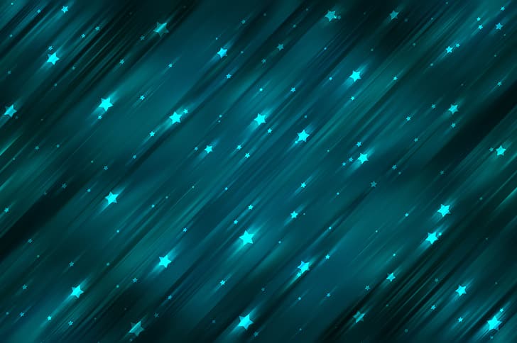 abstract, decoration, illustration, lights, stars, element, lines, Backdrop, pattern, blue, green, bright, space, holiday, Christmas, HD wallpaper