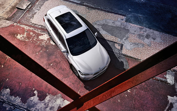 white and black car die-cast model, car, BMW, BMW X1, HD wallpaper