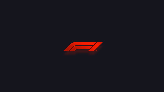 dark, dark background, Formula 1, logo, minimalism, simple, sports, red, HD wallpaper HD wallpaper