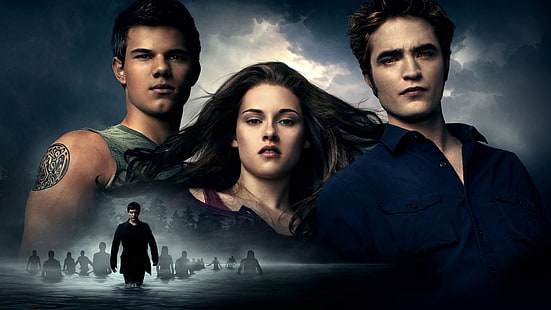Film, The Twilight Saga: Eclipse, Bella Swan, Edward Cullen, Jacob Black, Kristen Stewart, Robert Pattinson, Taylor Lautner, HD tapet HD wallpaper