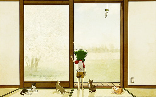أنيمي ، قطة ، Yotsubato، خلفية HD HD wallpaper