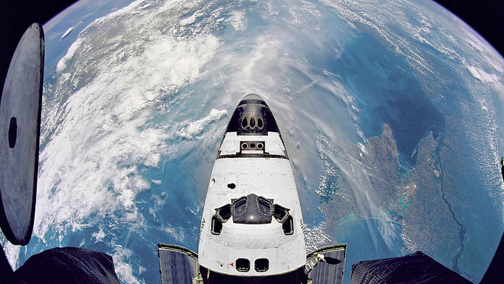 espacio, transbordador espacial Atlantis, Fondo de pantalla HD