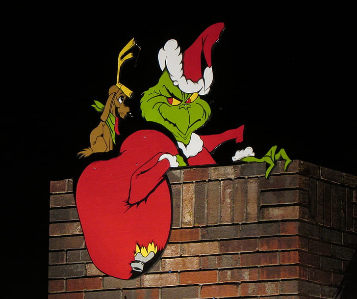 dog, pipe, bag, Grinch, The Grinch, Grinch and Max, HD wallpaper