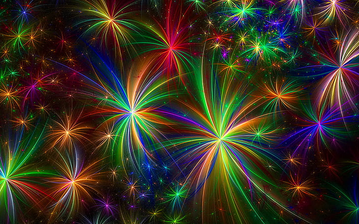 Colorful Firework Celebration Graphics Hd Wallpaper 2560×1600, HD wallpaper