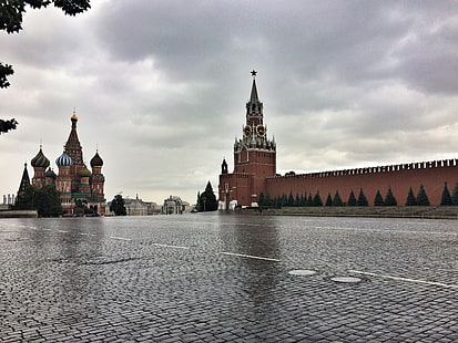 Москва, Кремль, Россия, Красная площадь, HD обои HD wallpaper
