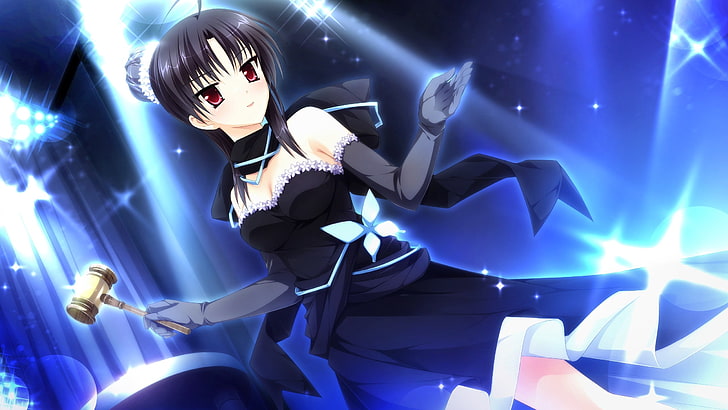 schwarzhaarige weibliche Anime Charakter Wallpaper, otome ga tsumugu koi keine Leinwand, Anime, Mädchen, Nacht, HD-Hintergrundbild
