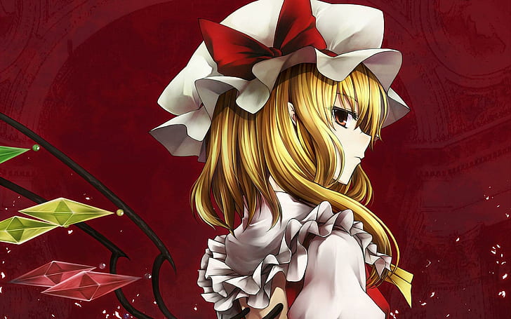Flandre Scarlet - Touhou Project, weiblich in gelbem Haar Anime Charakter, Anime, 1920x1200, Touhou Project, flandre scarlet, HD-Hintergrundbild