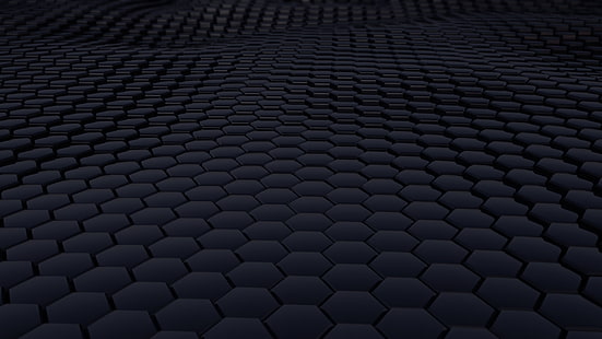 Black Honeycomb Pattern HD, digital / artwork, black, pattern, honeycomb, Fond d'écran HD HD wallpaper