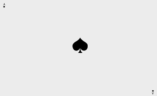 L'asso, carta da gioco asso di picche, bianco e nero, asso di picche, Sfondo HD HD wallpaper