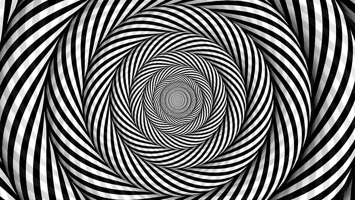 Abstract, Mind Teaser, Black, Optical Illusion, HD wallpaper
