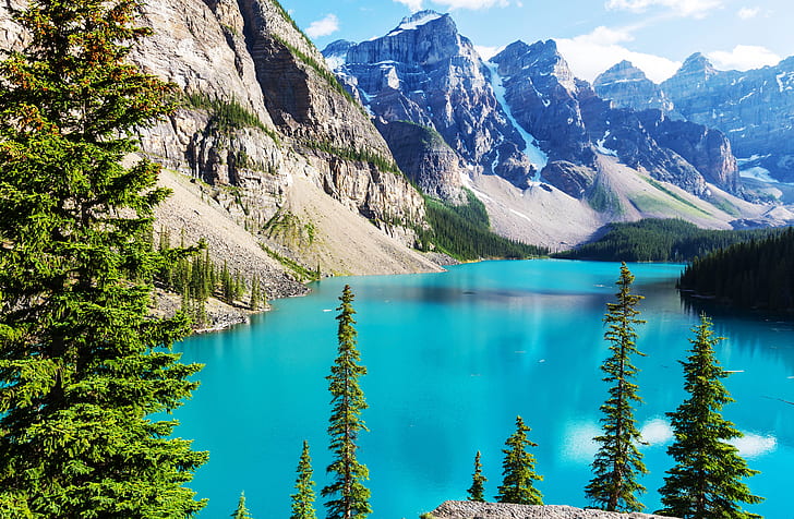 4 K, Rocky Mountains, Banff-Nationalpark, Moraine Lake, HD-Hintergrundbild