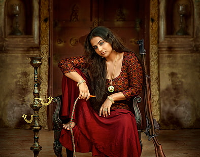 Bollywood, 2017, Begum Jaan, 4K, Vidya Balan, 8K, HD wallpaper HD wallpaper
