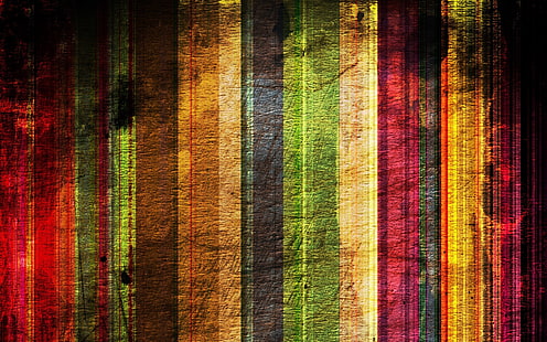 multicolored textile, colorful, lines, texture, grunge, red, green, yellow, HD wallpaper HD wallpaper